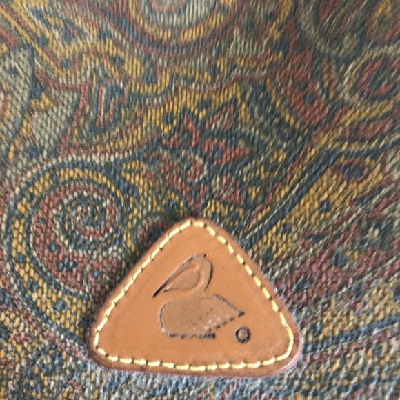 VINTAGE Pelicano leather bag, paisley design - Picture 2 of 9